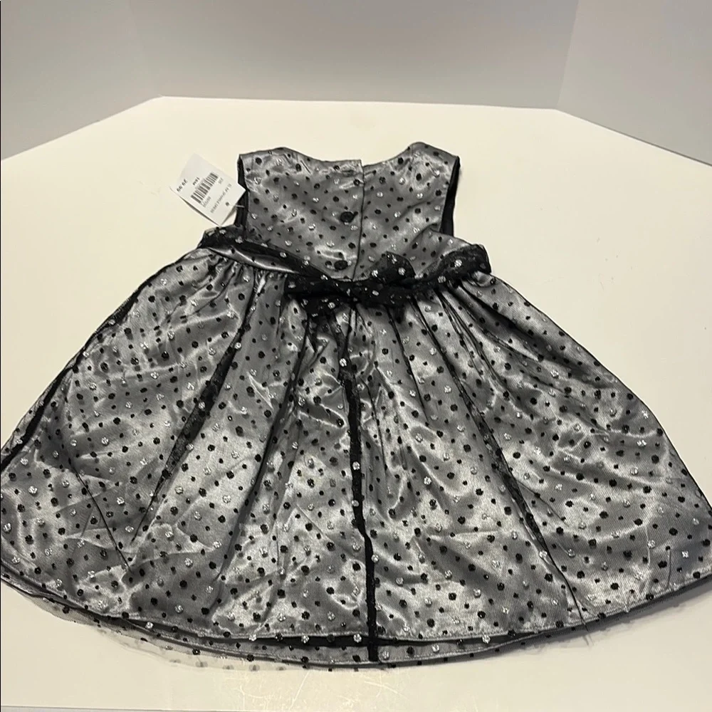 Good Lad Silver and Black Polka Dot Dress
